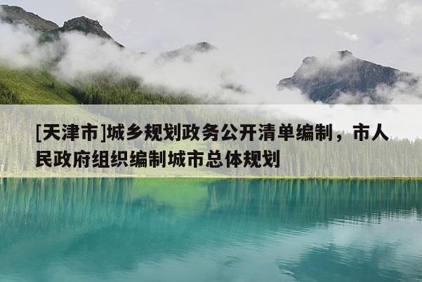 [天津市]城乡规划政务公开清单编制，市人民政府组织编制城市总体规划