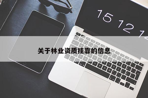 关于林业资质挂靠的信息