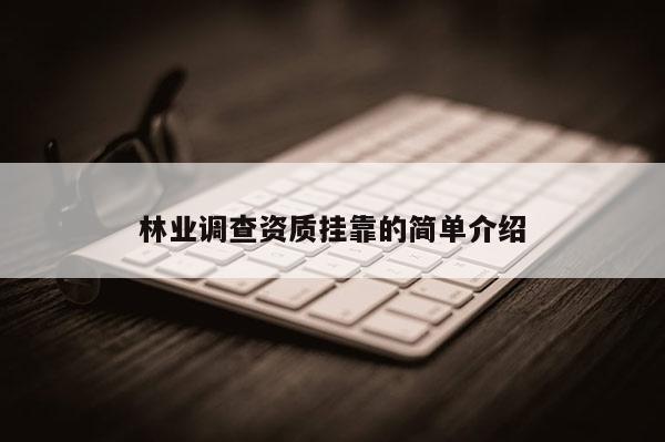 林业调查资质挂靠的简单介绍