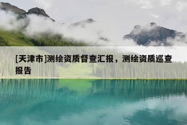 [天津市]测绘资质督查汇报，测绘资质巡查报告
