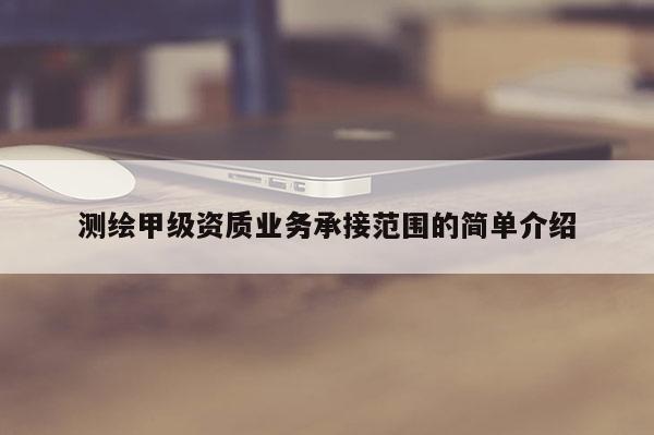 测绘甲级资质业务承接范围的简单介绍